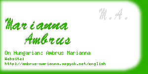 marianna ambrus business card